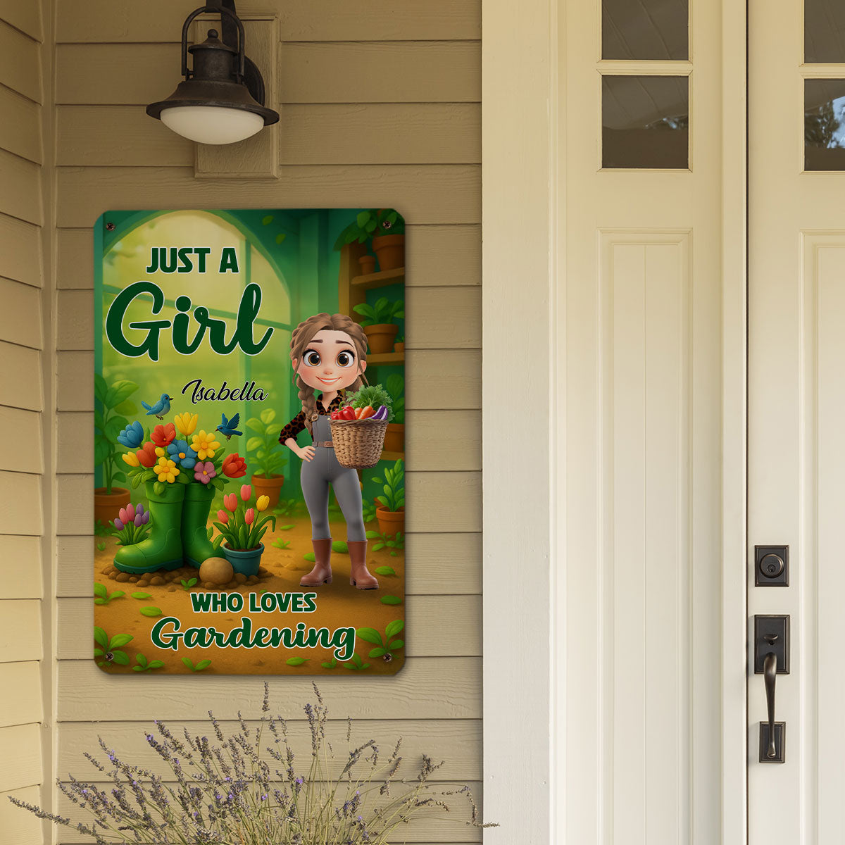 Just A Girl Who Loves Gardening - Personalized Custom Metal Sign