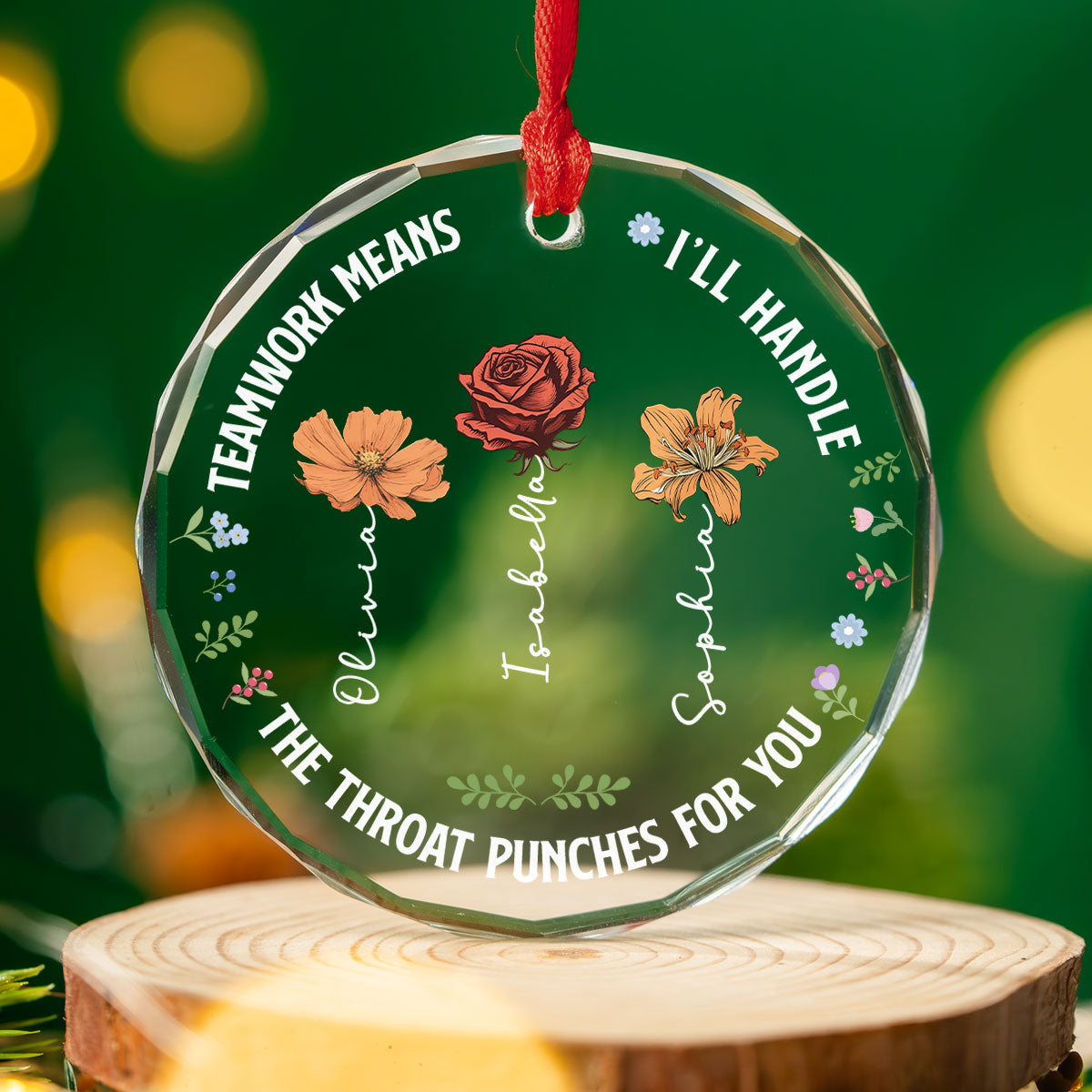 Throwing A Punch - Personalized Custom Glass Ornament