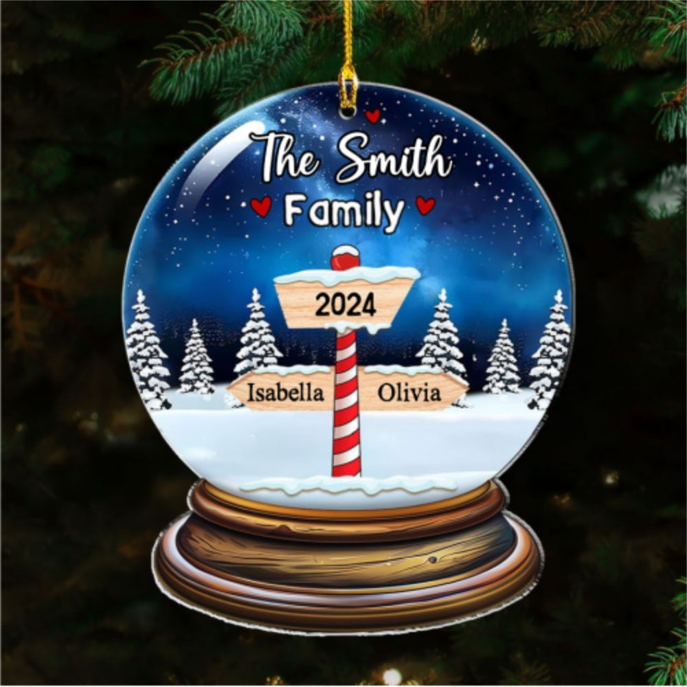 Snow Family - Personalized Custom Acrylic Ornament