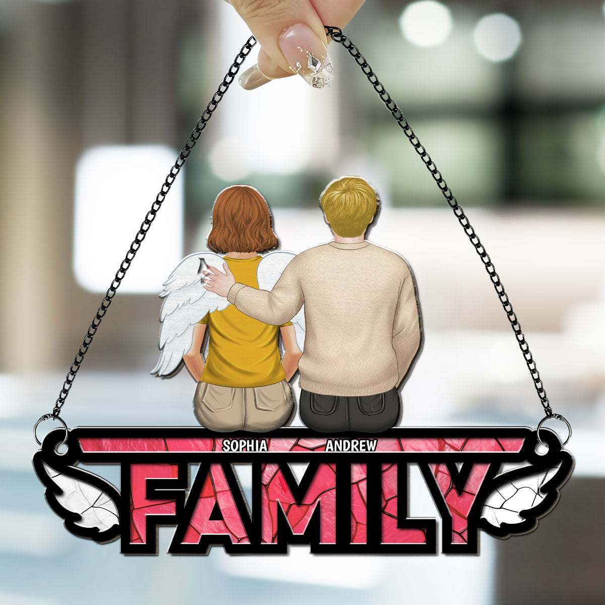 Family I'm Always With You - Personalized Custom Suncatcher