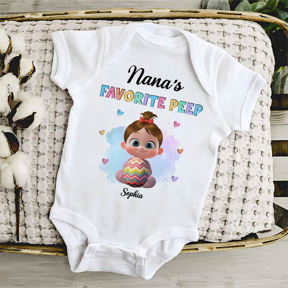Grandma Favorite Peep - Personalized Custom Baby Onesie