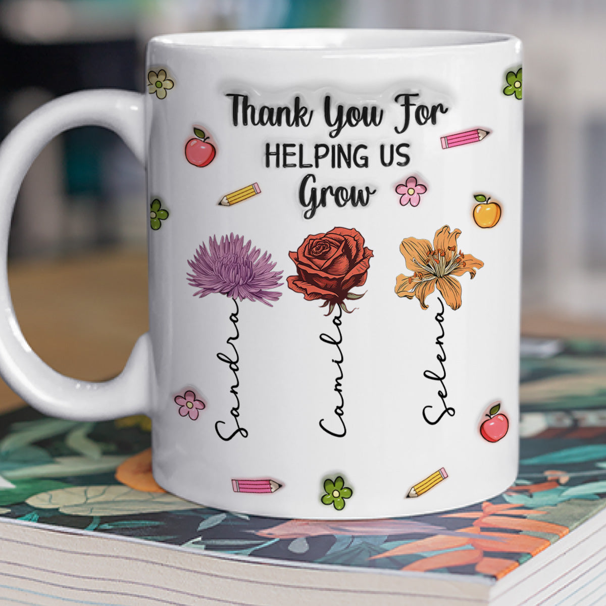 You Help Us Grow Every Day - Personalized Custom 3D Inflated Effect Mug
