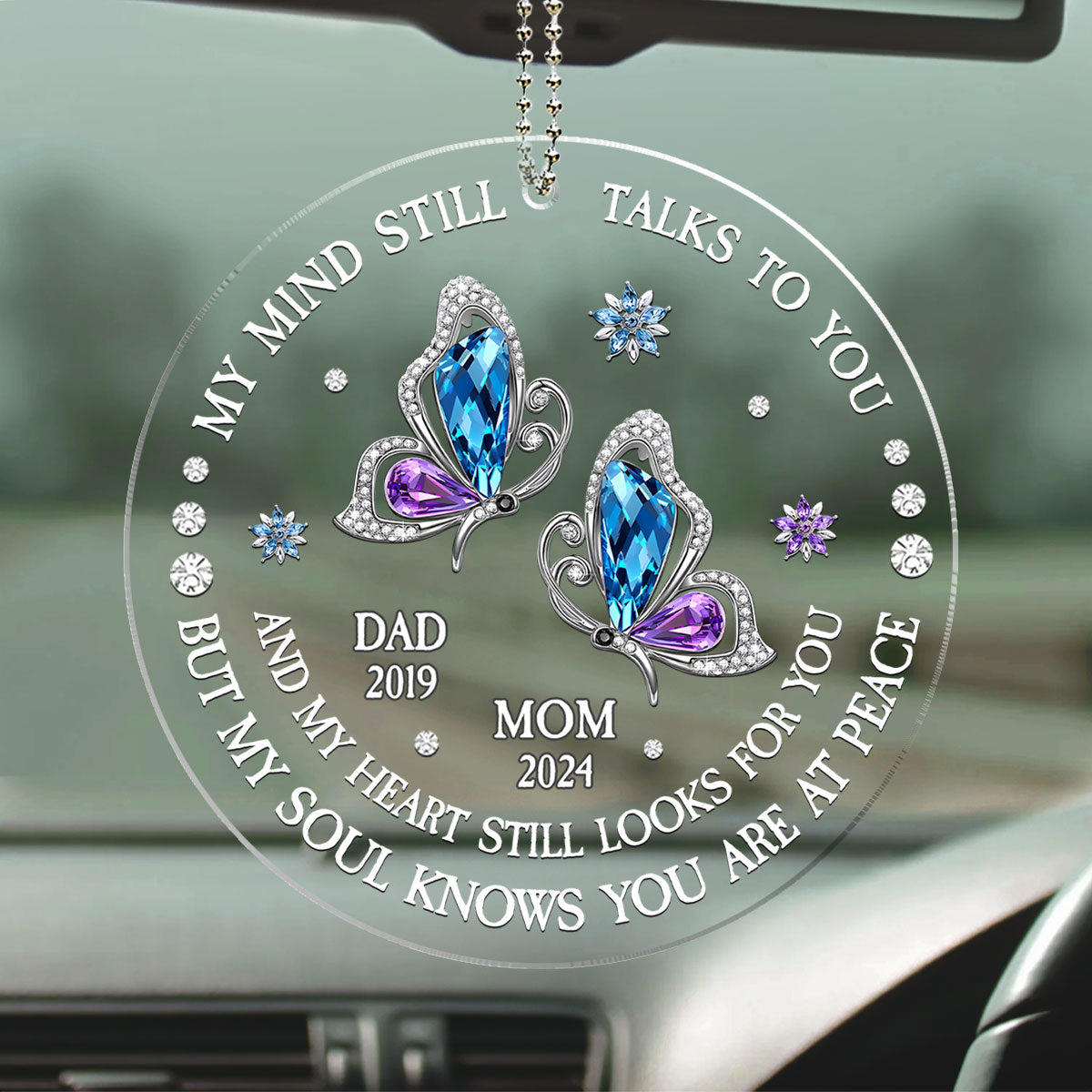 My Soul Knows You Are At Peace - Personalized Custom Car Ornament