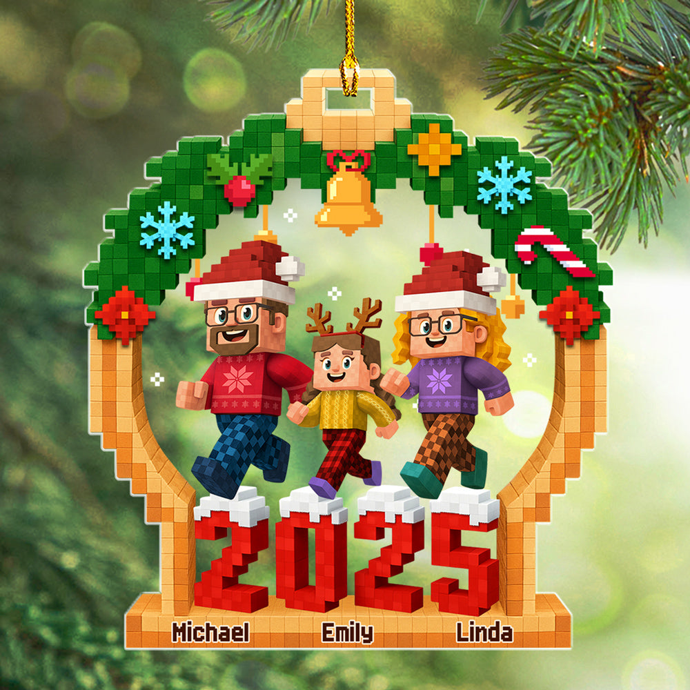 Playing In Snow - Personalized Custom 3D Effect Acrylic Ornament