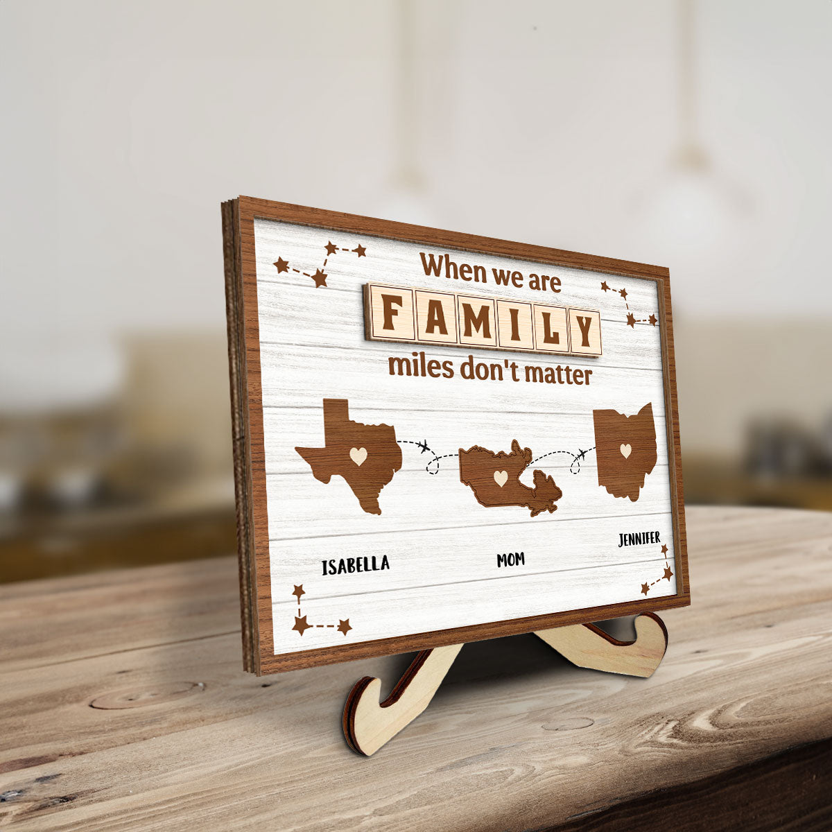 When You Are Family - Personalized Custom Wooden Plaque