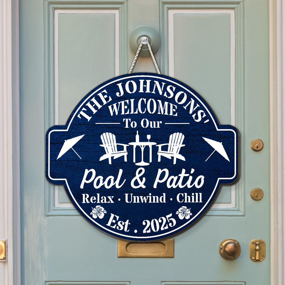 Welcome To Our Home - Personalized Custom Wood Sign