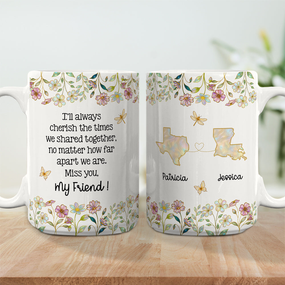 Miss You My Bestie - Personalized Custom Coffee Mug