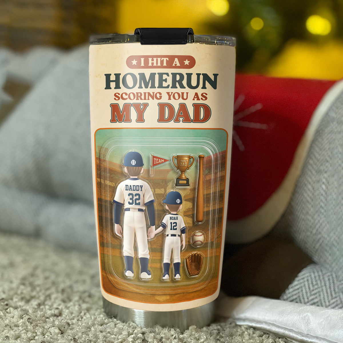 Baseball Dad - Personalized Custom Tumbler
