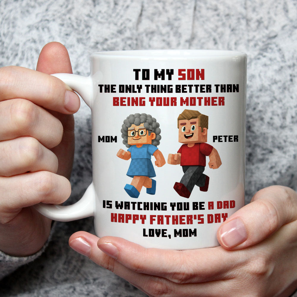 Mother Message To Son - Personalized Custom Coffee Mug