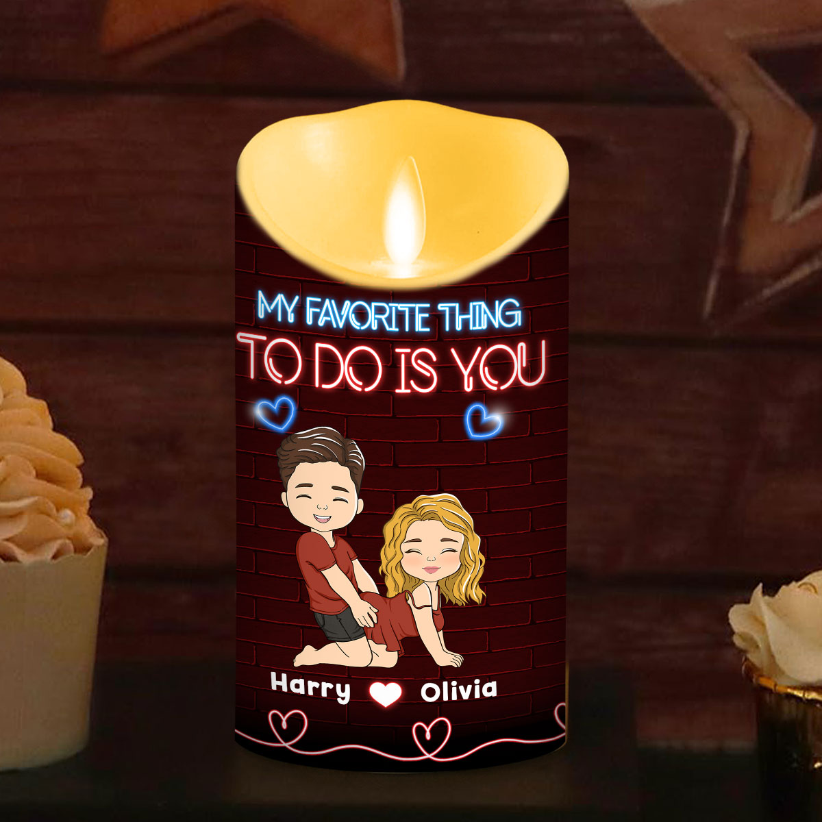 My Favorite Thing - Personalized Custom LED Candle
