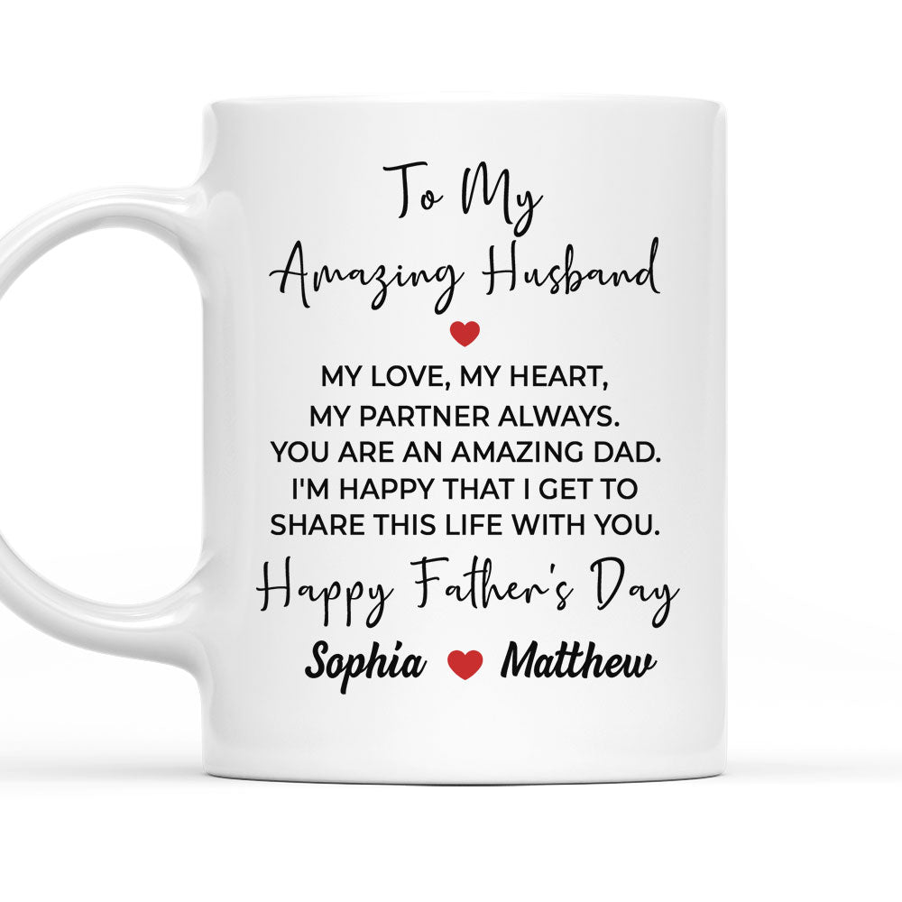 My Love My Heart - Personalized Custom Coffee Mug