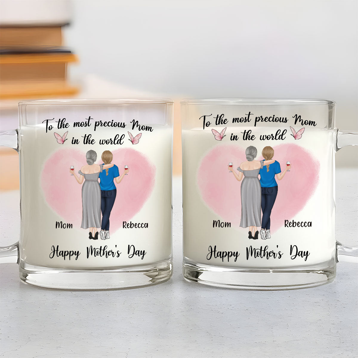 The Most Precious Mom - Personalized Custom Glass Mug