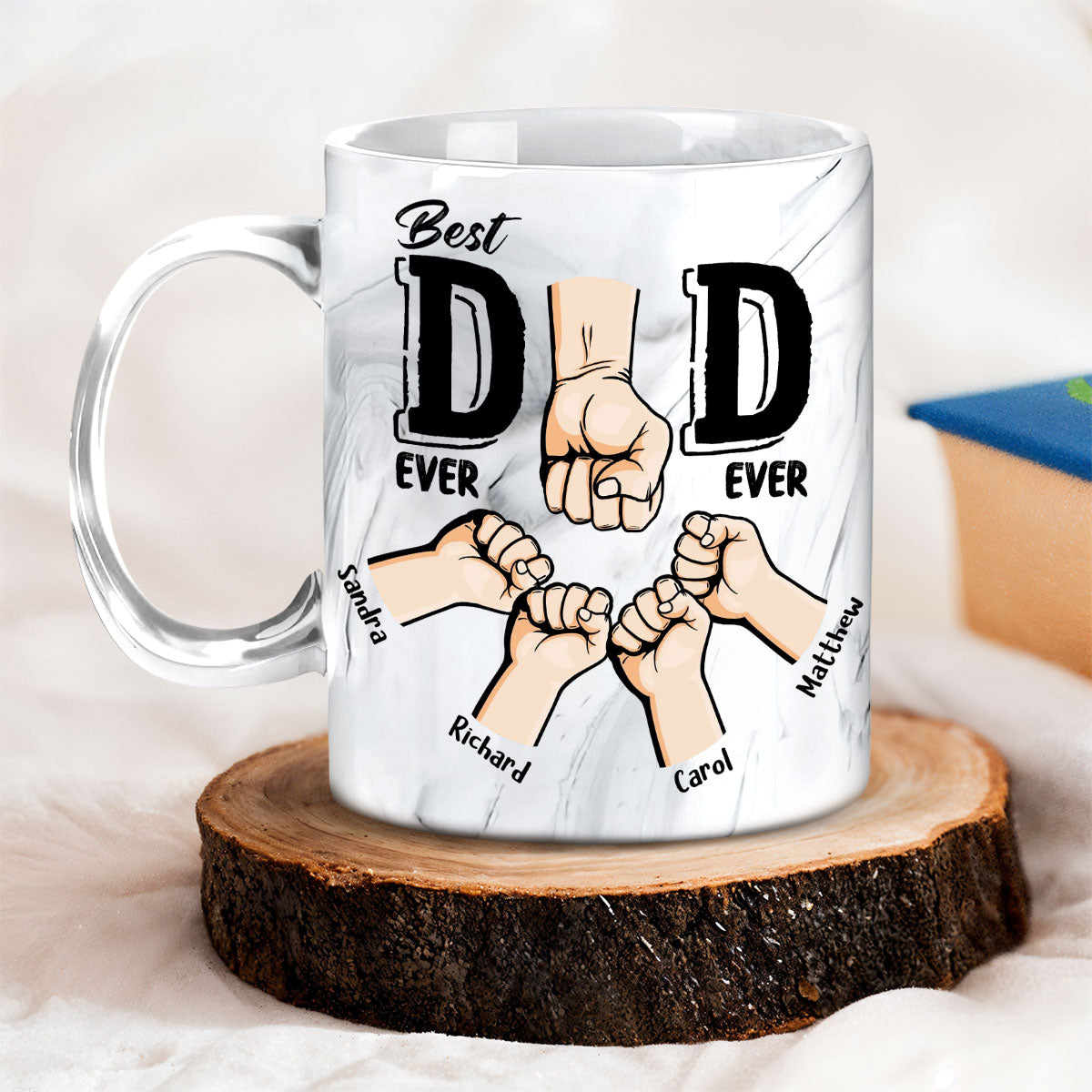 Best In The World - Personalized Custom Grey Marble Mug