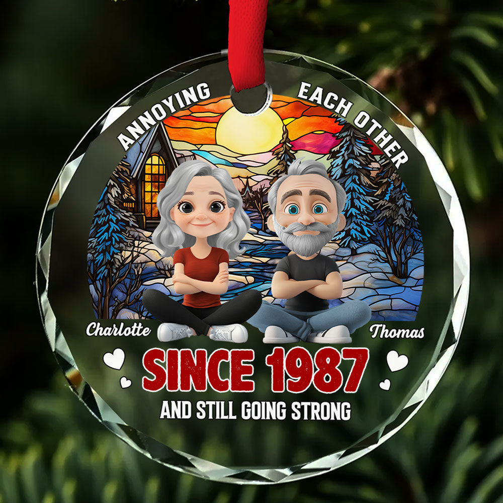 Love You Forever - Personalized Custom Glass Ornament