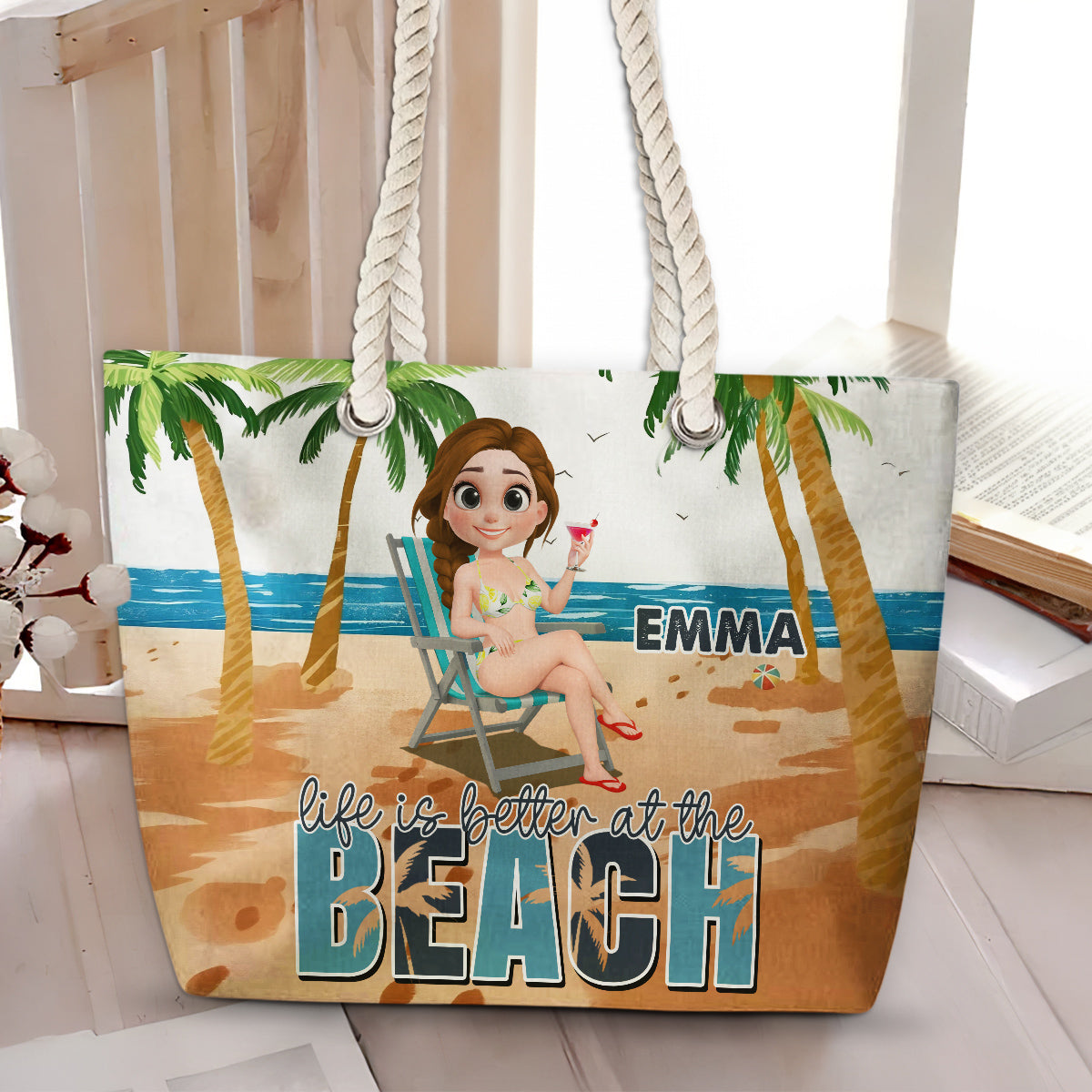Life Is Better - Personalized Custom Beach Bag
