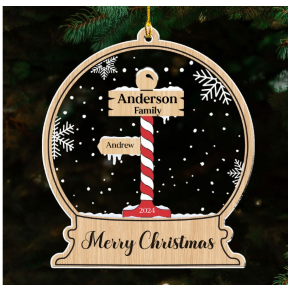 Merry Christmas - Personalized Custom Acrylic Ornament
