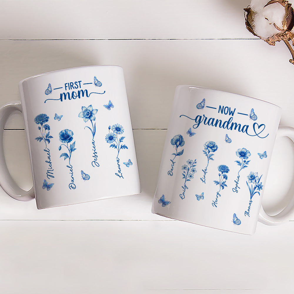 First Mom Now Grandma 2 - Personalized Custom Coffee Mug