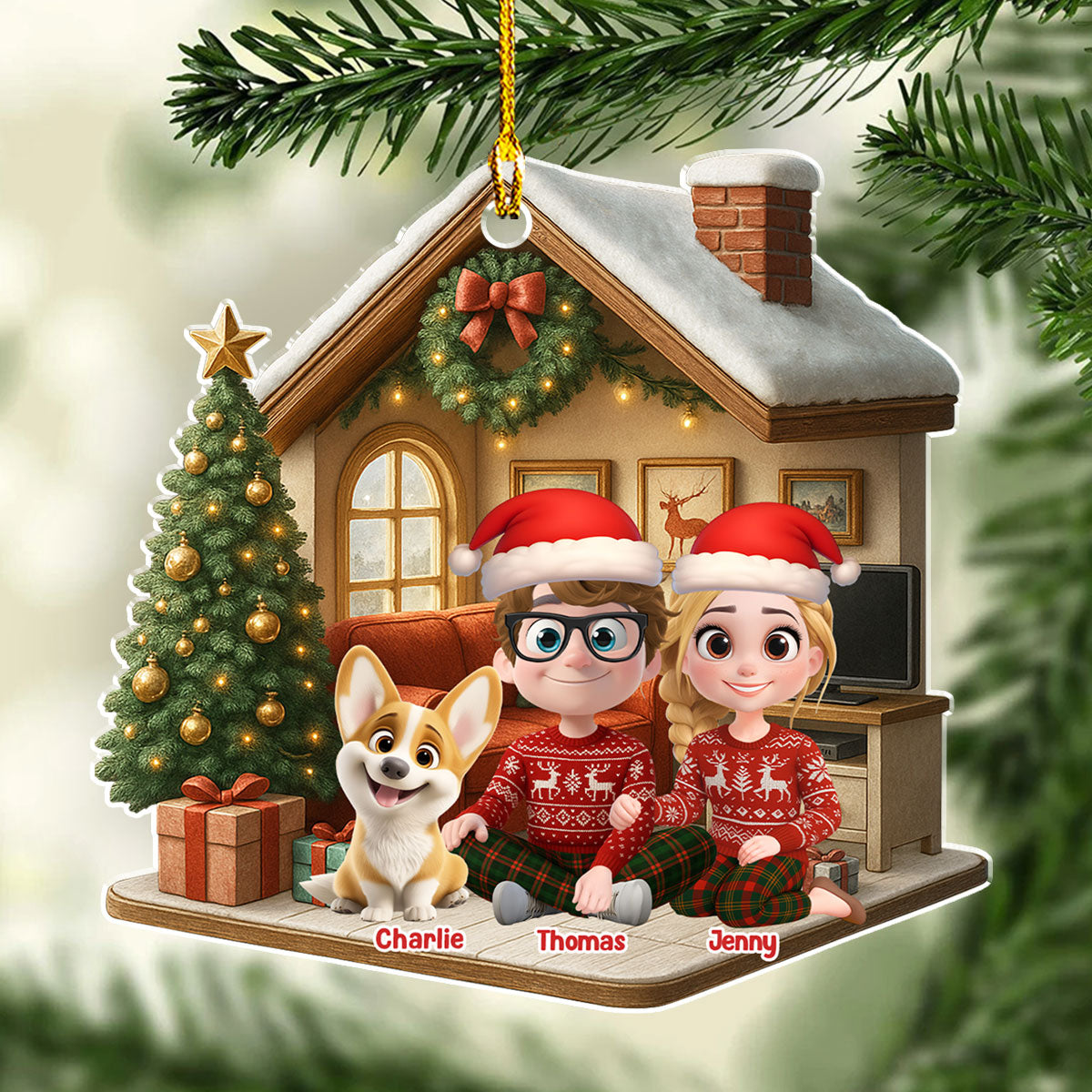 Under One Roof - Personalized Custom 3D Effect Acrylic Ornament