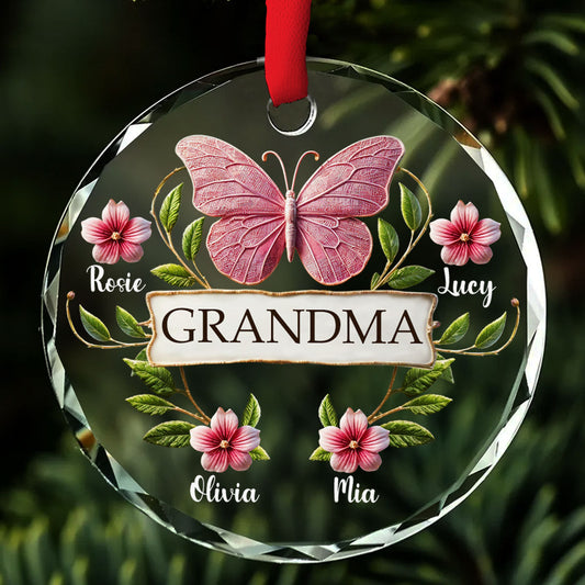 Love Being A Nana - Personalized Custom Glass Ornament