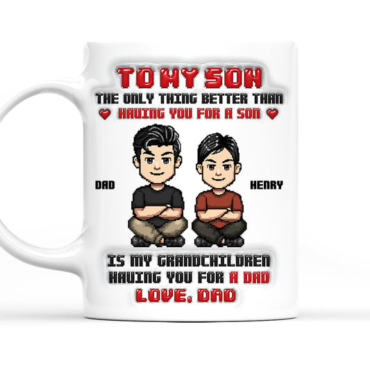 From Dad To Son - Personalized Custom 3D Inflated Effect Mug