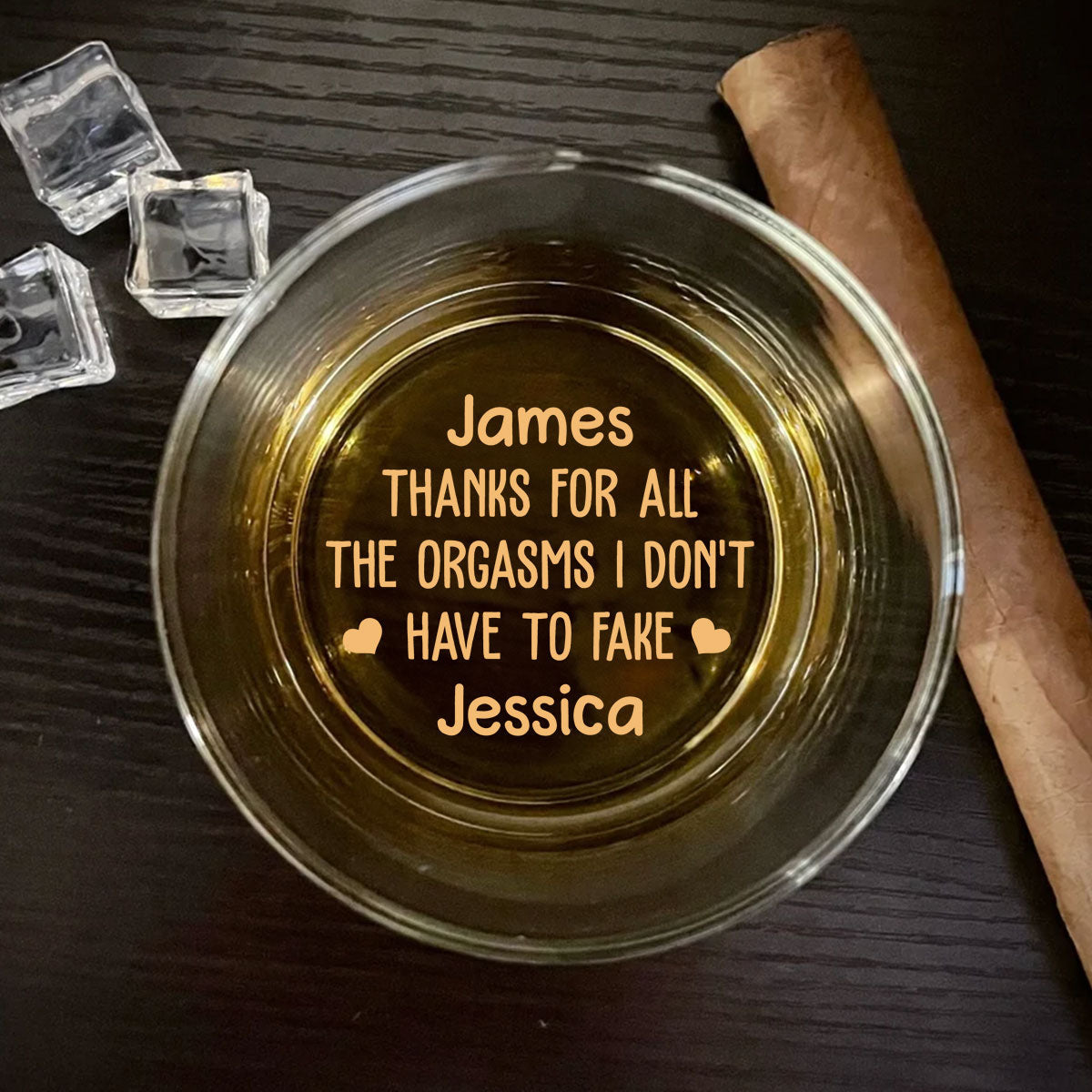 Certified Pleasure Every Single Time - Personalized Custom Engraved Whiskey Glass