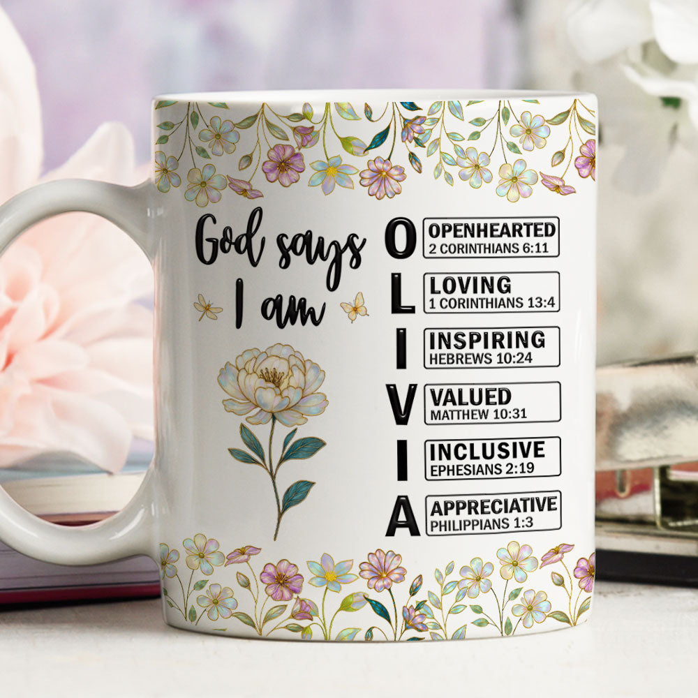 God Says You Are Mother Of Pearl - Personalized Custom Coffee Mug