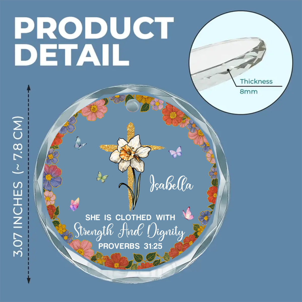 She Walks In Quiet Dignity - Personalized Custom Glass Ornament