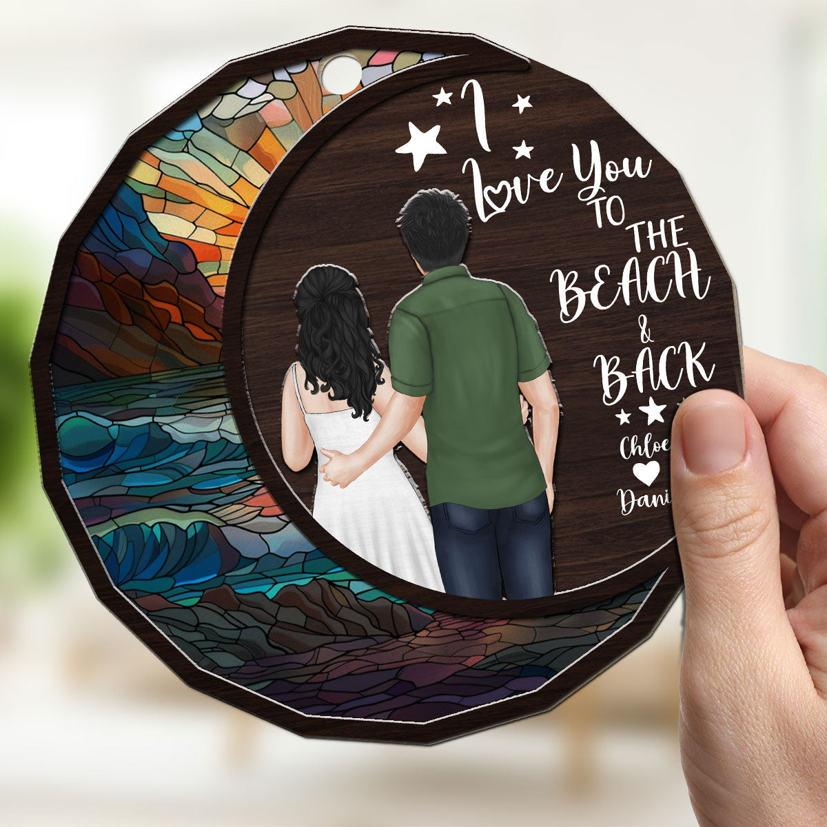Beach & Back - Personalized Custom Suncatcher