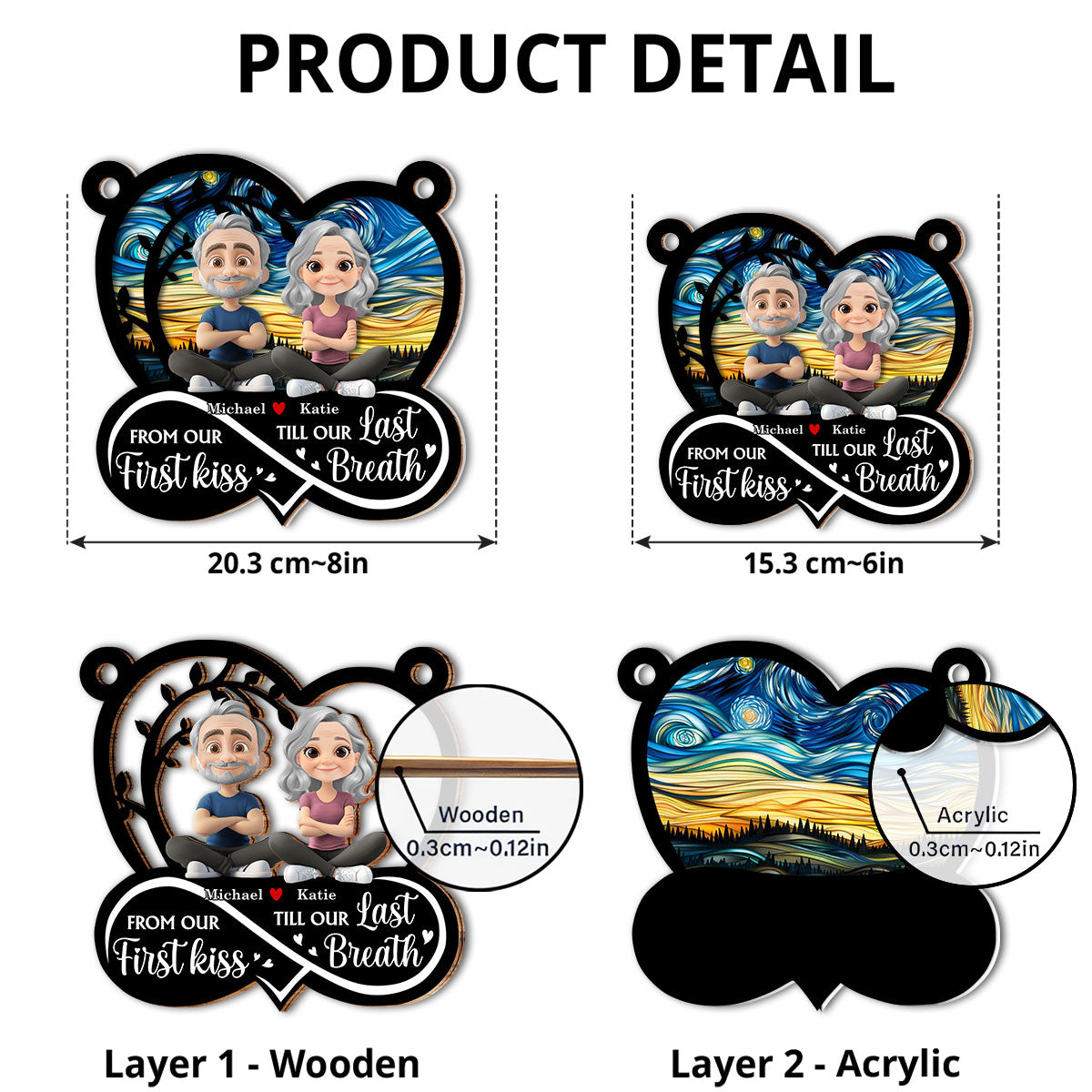 Forever Love You - Personalized Custom Suncatcher