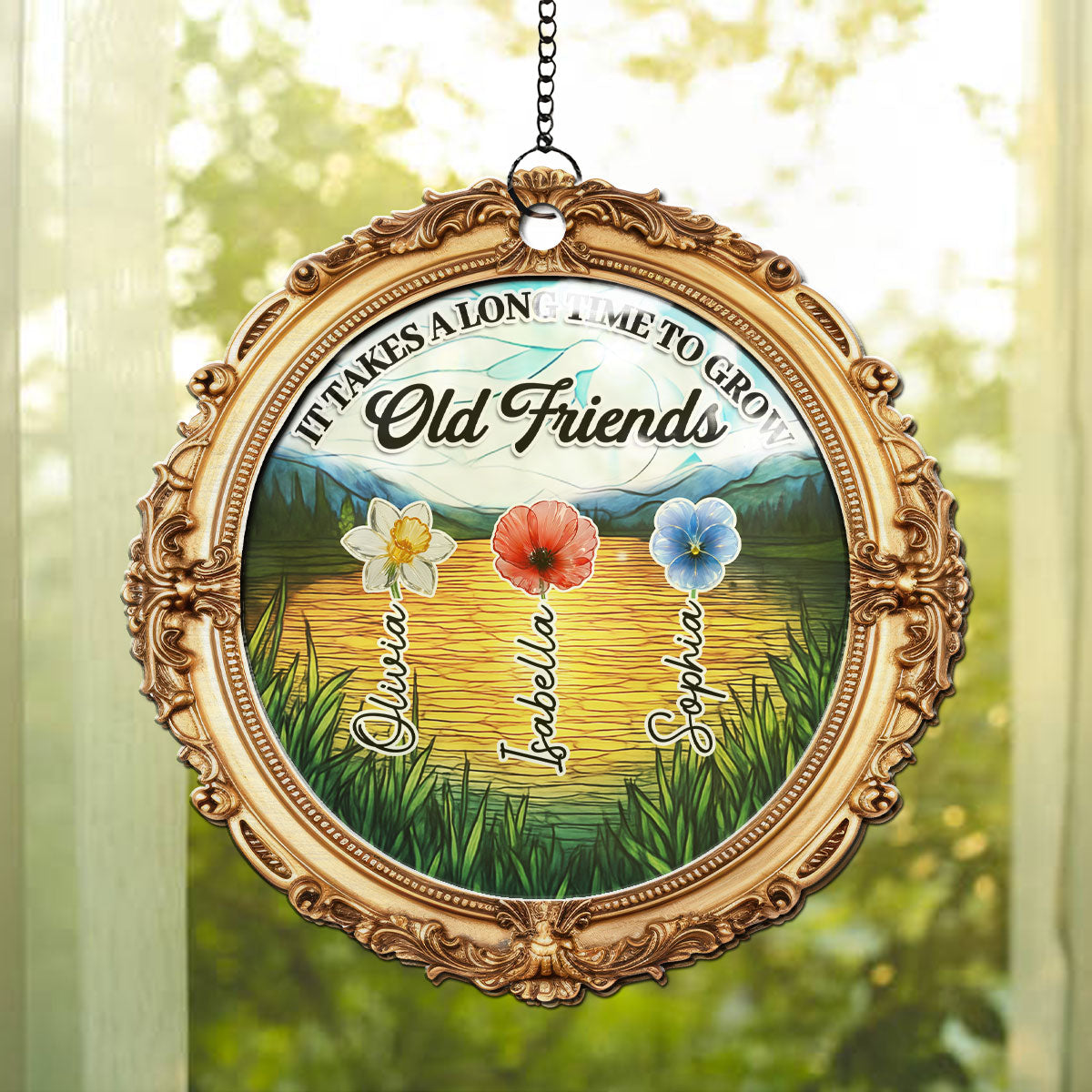 Grow Old Friend - Personalized Custom Suncatcher