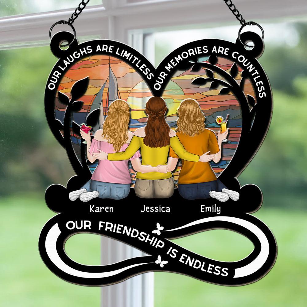 Our Laughs Are Limitless - Personalized Custom Suncatcher