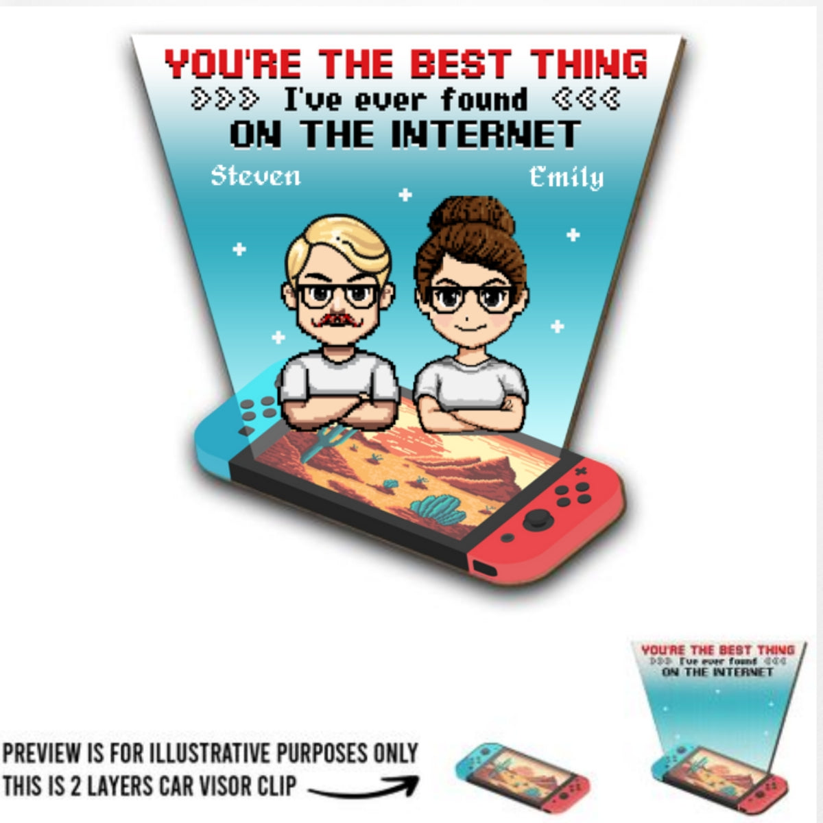 You Are The Best Thing - Personalized Custom Car Visor Clip