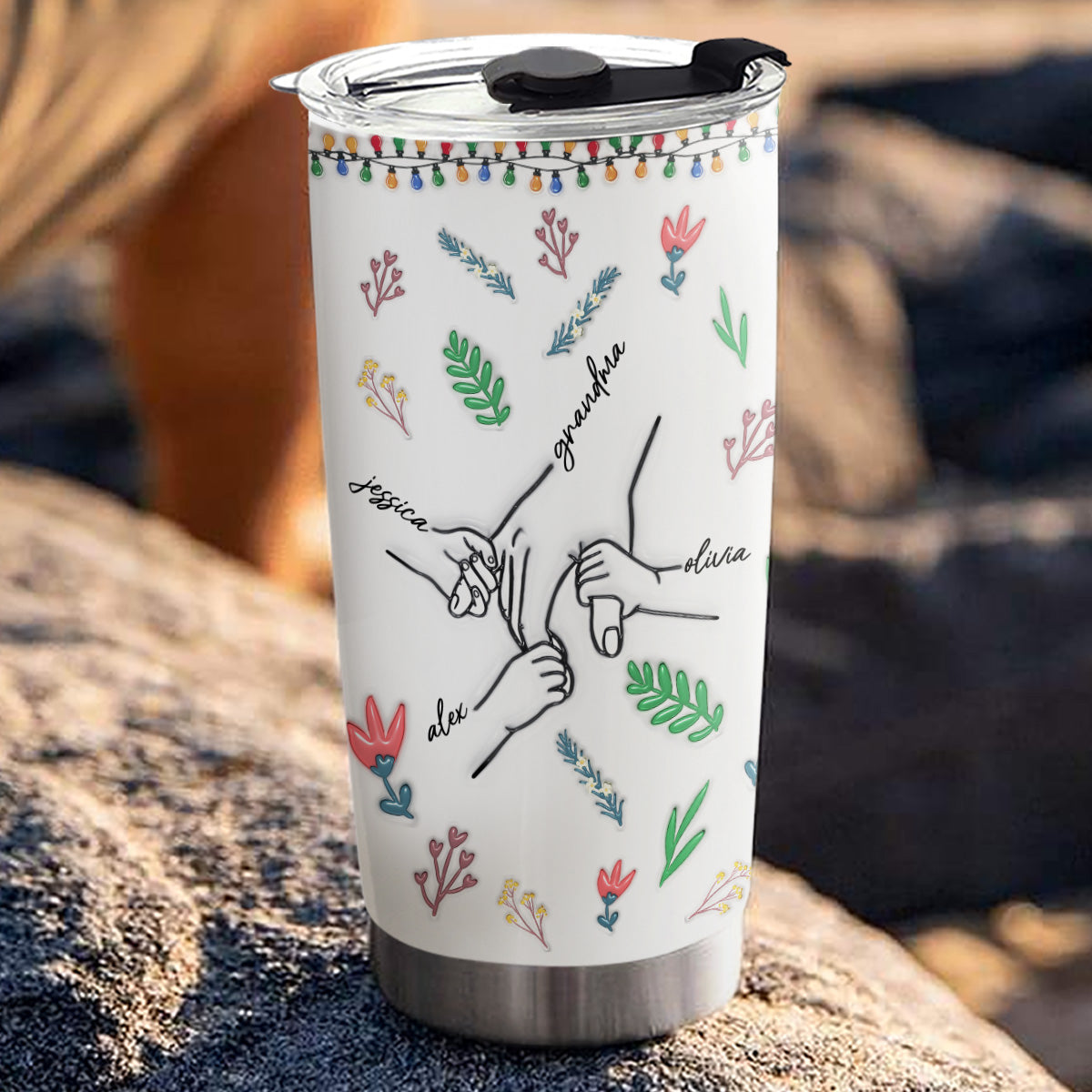 You Hold My Hand - Personalized Custom 3D Inflated Effect Tumbler