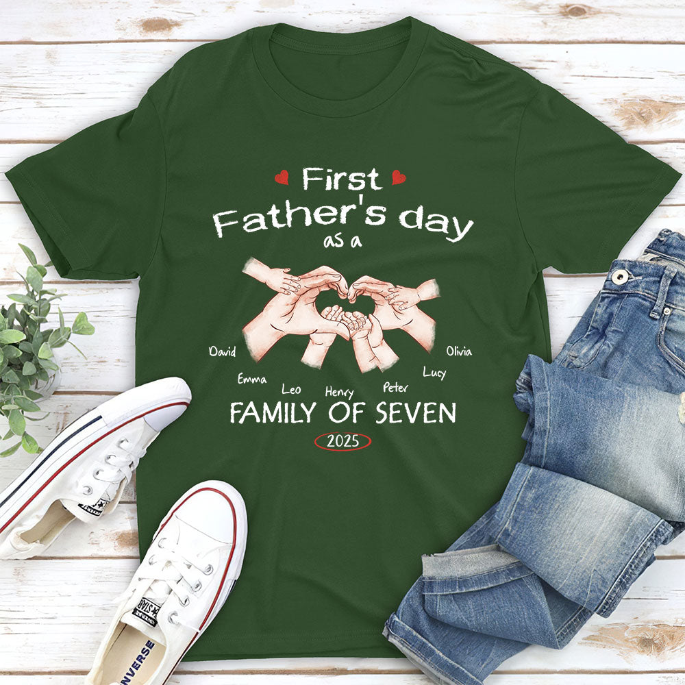 First Year As A Family Of Three - Personalized Custom Shirt