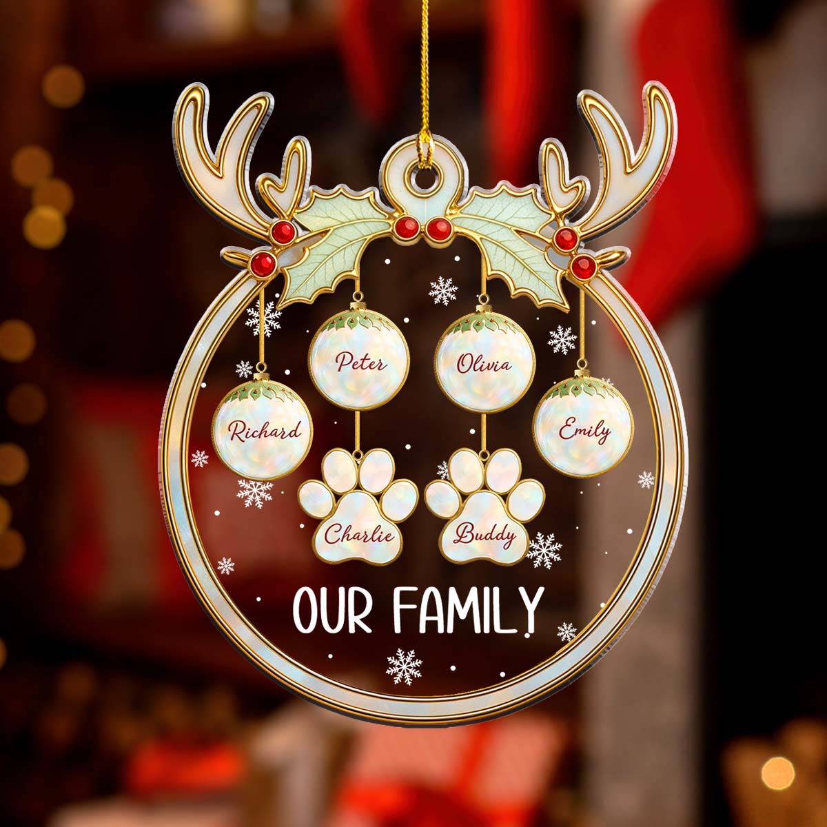 Our New Year Family - Personalized Custom Acrylic Ornament