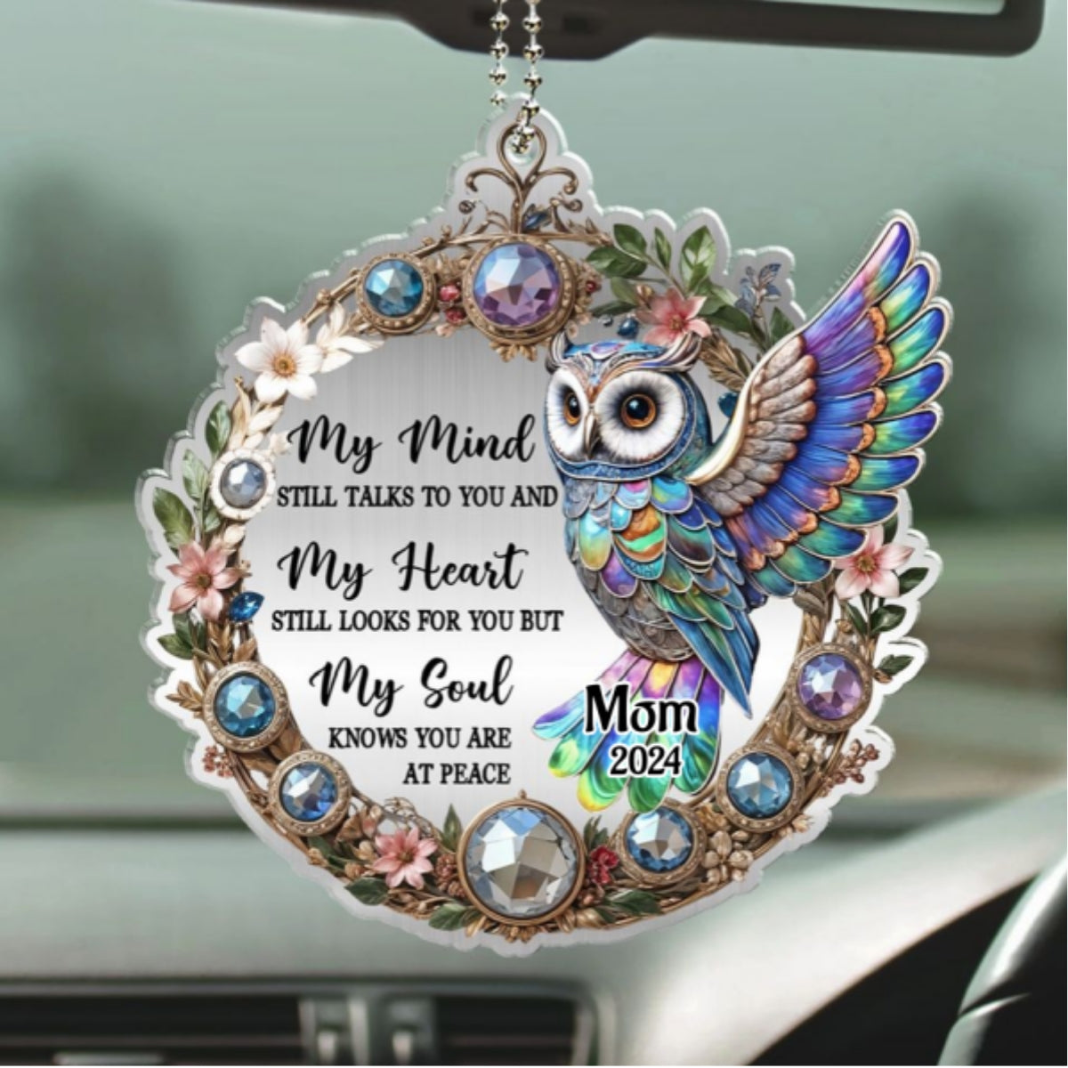 Owl My Mind My Heart My Soul - Personalized Custom Car Ornament
