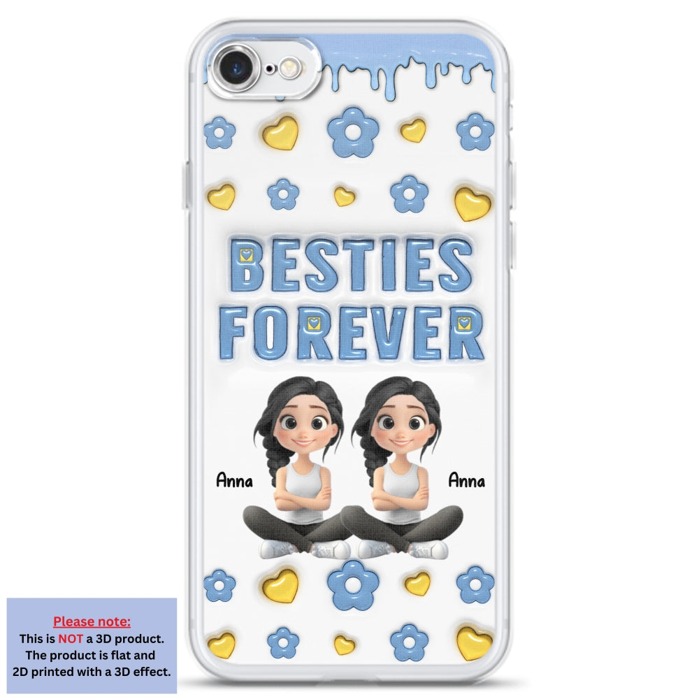 Life Is Better With True Friend Cartoonize - Personalized Custom 3D Inflated Effect Phone Case
