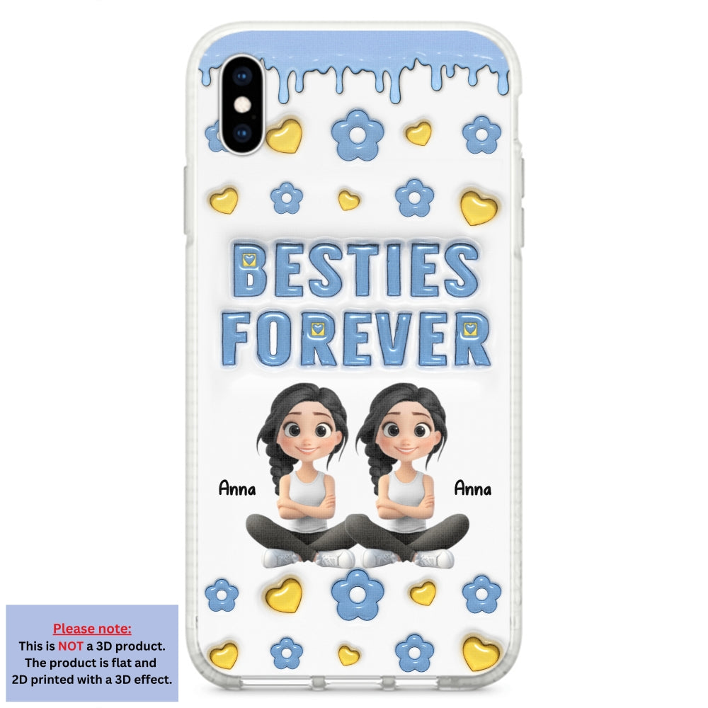Life Is Better With True Friend Cartoonize - Personalized Custom 3D Inflated Effect Phone Case