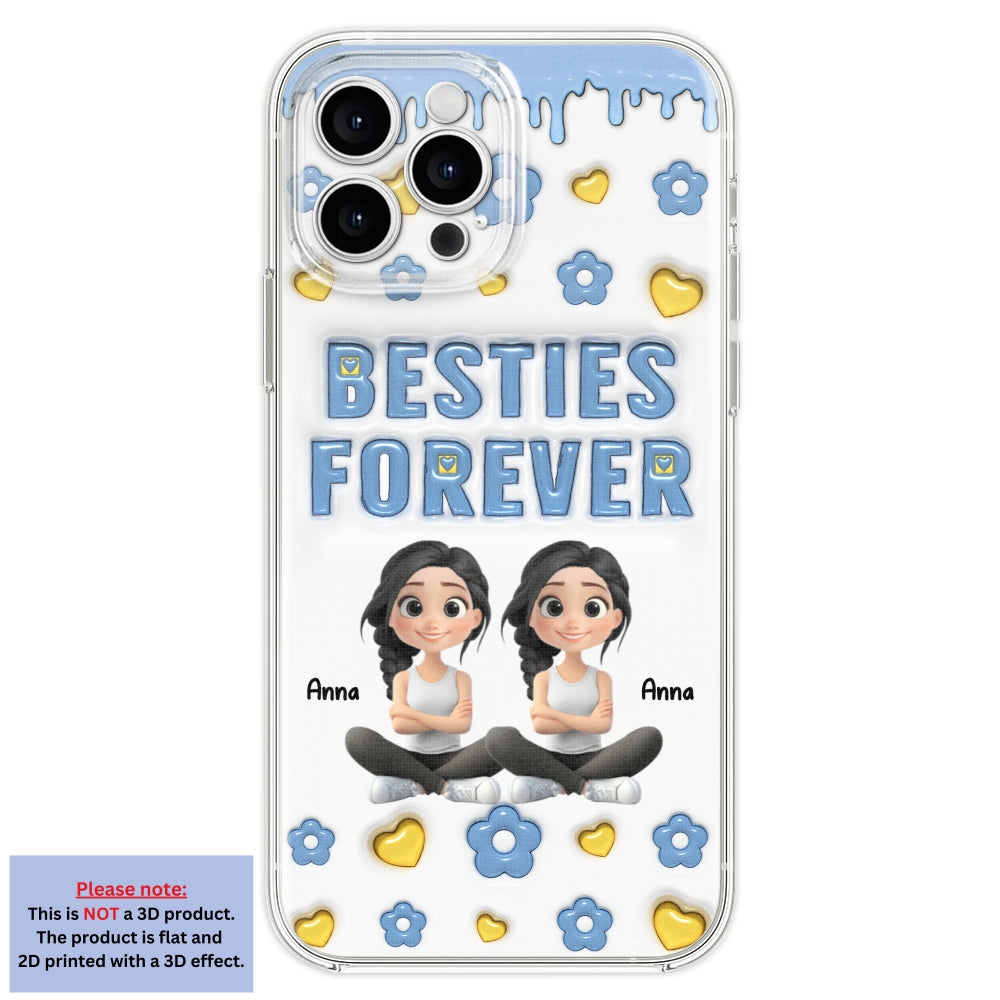 Life Is Better With True Friend Cartoonize - Personalized Custom 3D Inflated Effect Phone Case