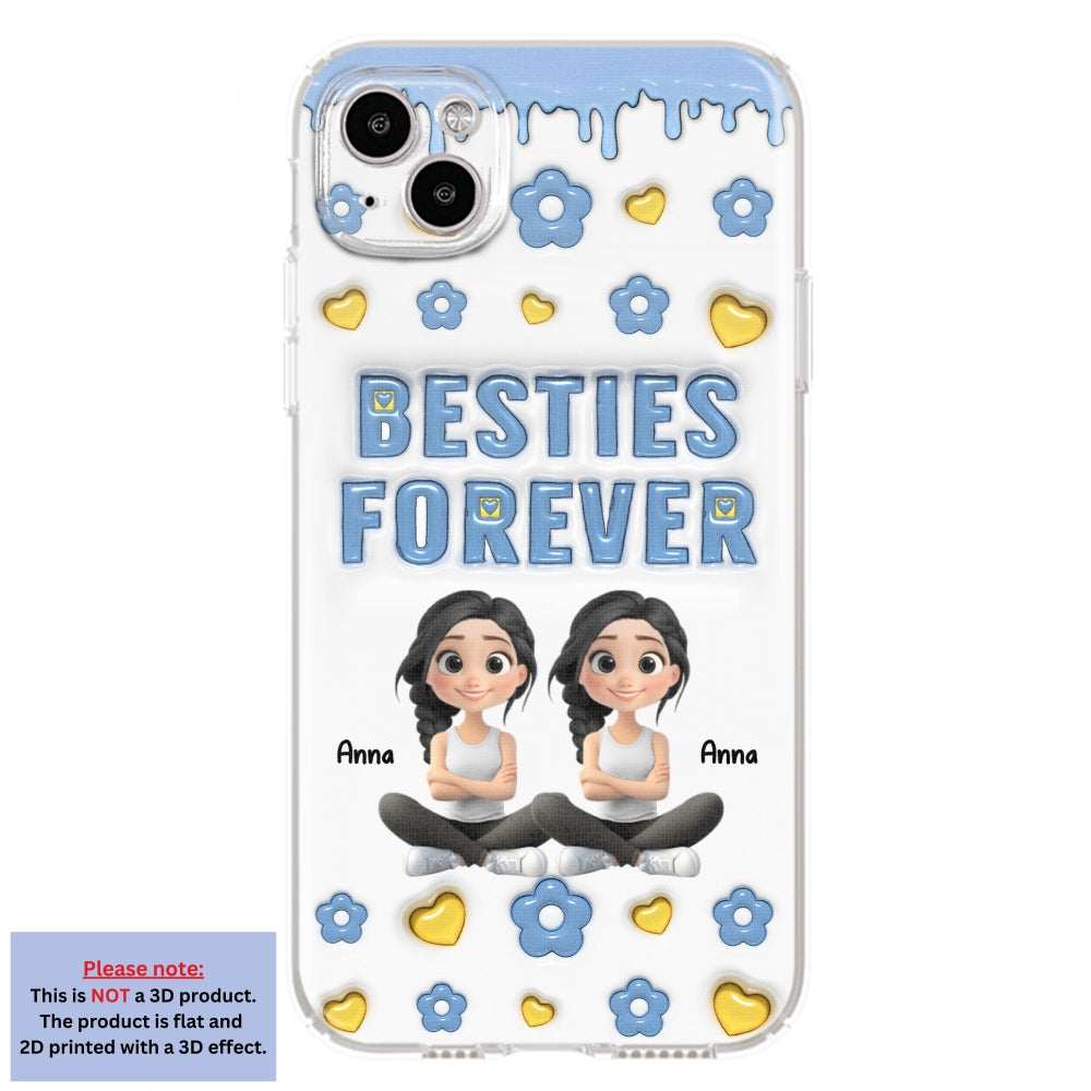Life Is Better With True Friend Cartoonize - Personalized Custom 3D Inflated Effect Phone Case
