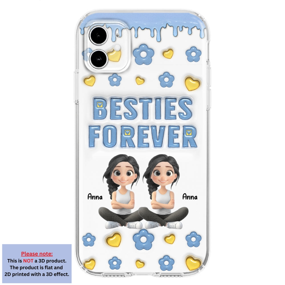Life Is Better With True Friend Cartoonize - Personalized Custom 3D Inflated Effect Phone Case