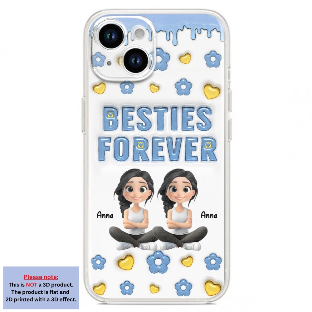 Life Is Better With True Friend Cartoonize - Personalized Custom 3D Inflated Effect Phone Case