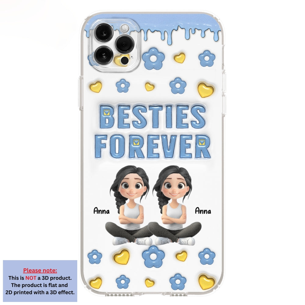 Life Is Better With True Friend Cartoonize - Personalized Custom 3D Inflated Effect Phone Case