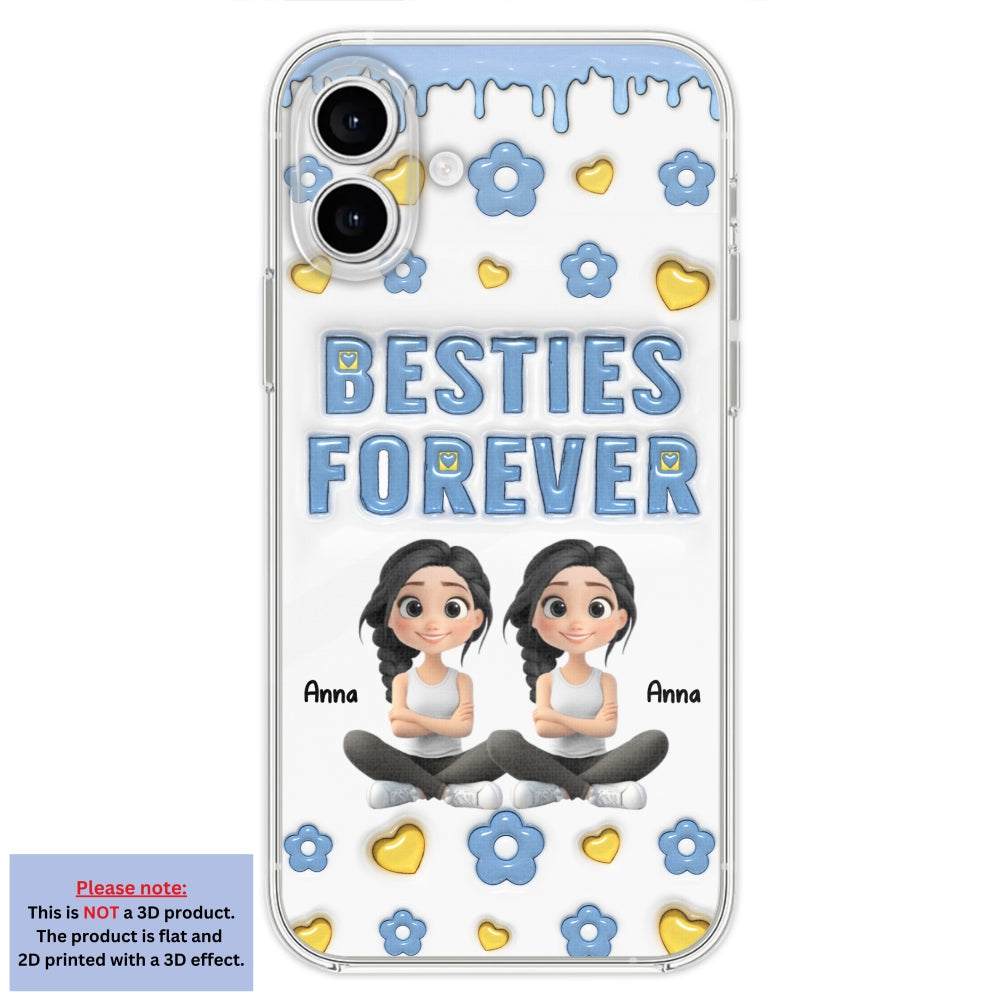 Life Is Better With True Friend Cartoonize - Personalized Custom 3D Inflated Effect Phone Case