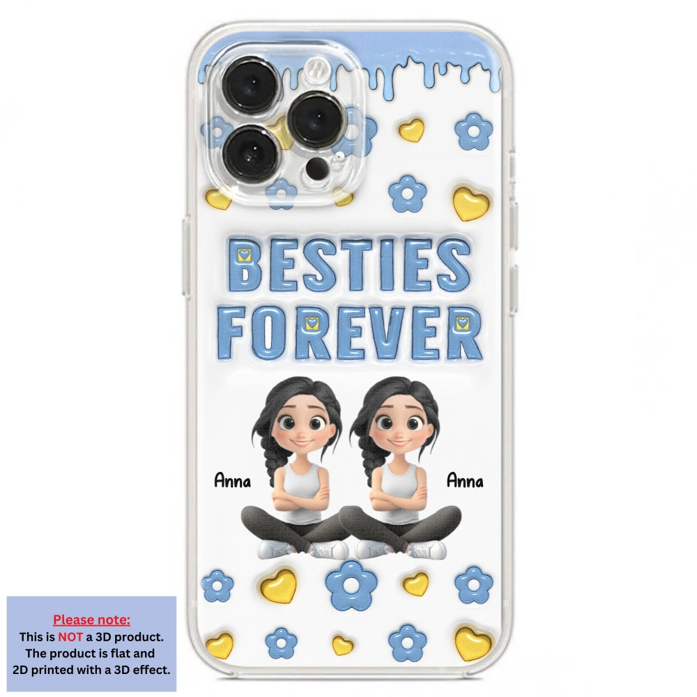 Life Is Better With True Friend Cartoonize - Personalized Custom 3D Inflated Effect Phone Case