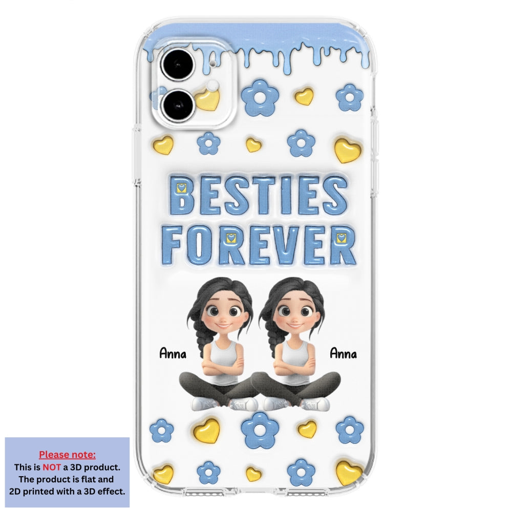 Life Is Better With True Friend Cartoonize - Personalized Custom 3D Inflated Effect Phone Case