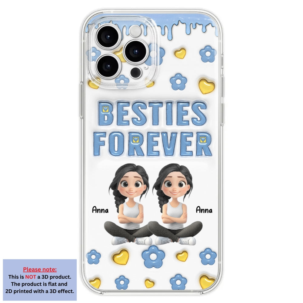 Life Is Better With True Friend Cartoonize - Personalized Custom 3D Inflated Effect Phone Case