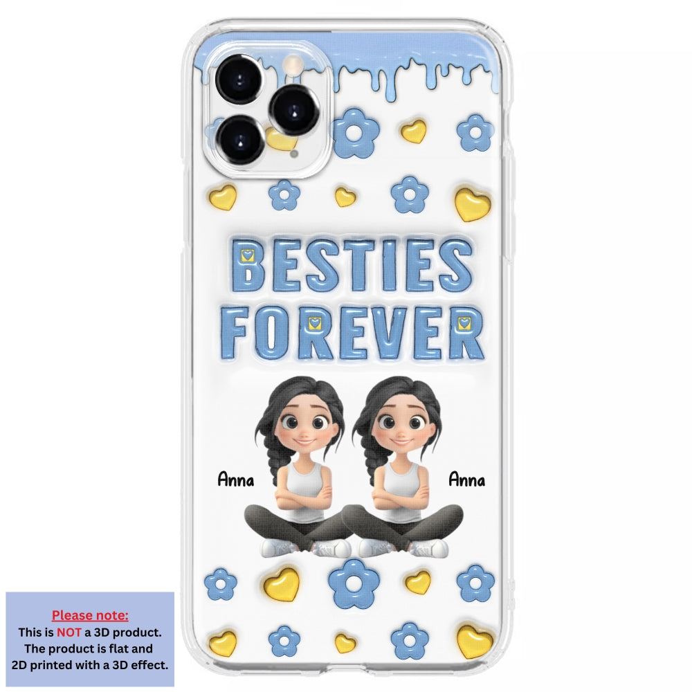 Life Is Better With True Friend Cartoonize - Personalized Custom 3D Inflated Effect Phone Case