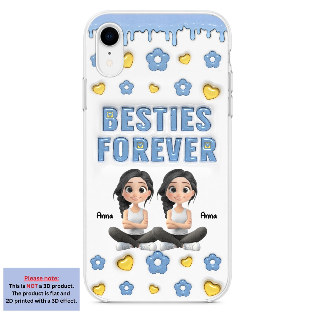 Life Is Better With True Friend Cartoonize - Personalized Custom 3D Inflated Effect Phone Case