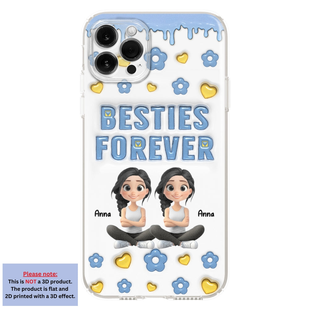 Life Is Better With True Friend Cartoonize - Personalized Custom 3D Inflated Effect Phone Case